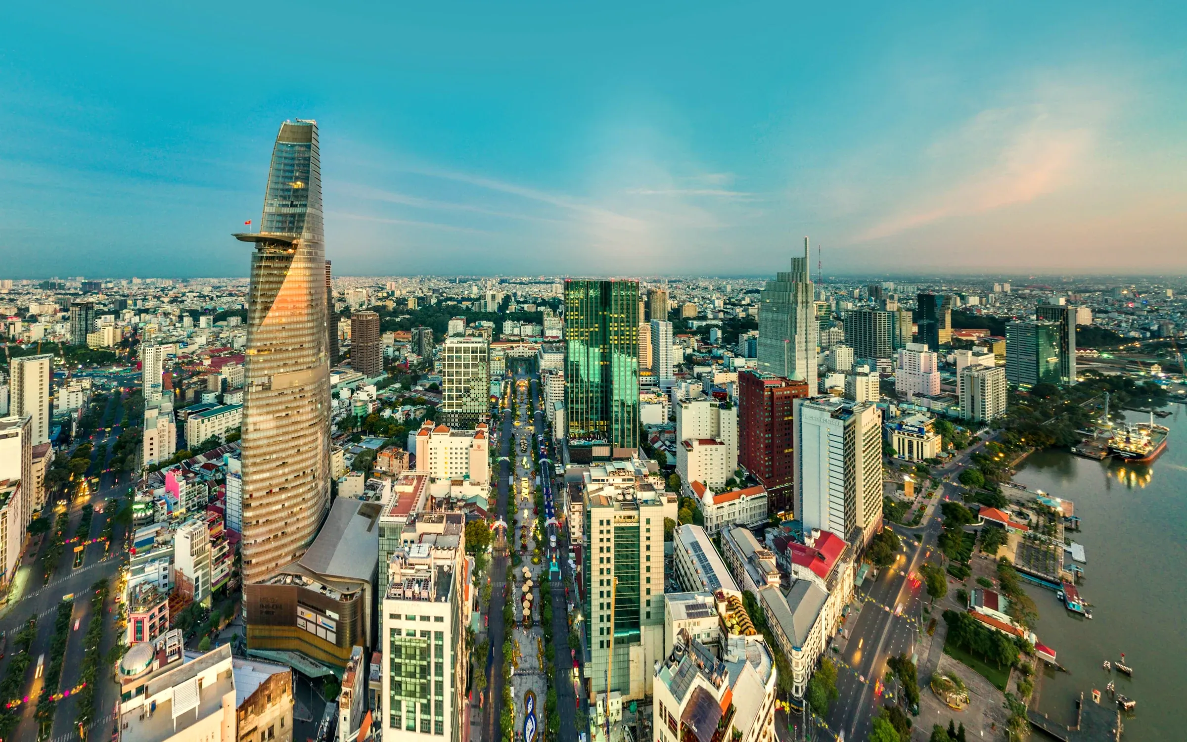Ho Chi Minh City skyline at dusk